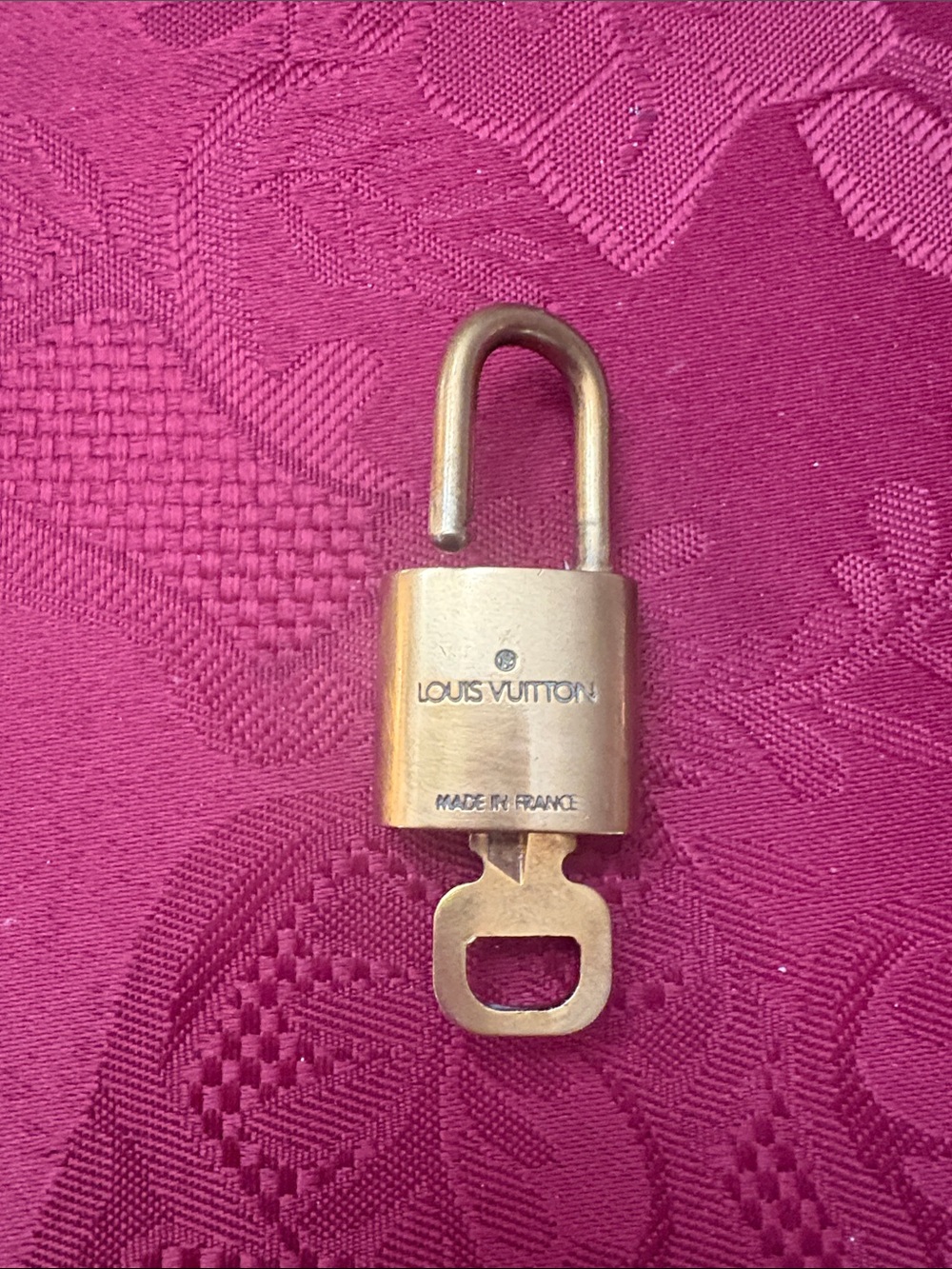 Louis Vuitton Gold-Tone Padlock with Key